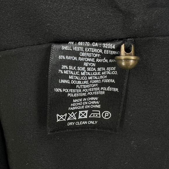 ANTHROPOLOGIE MOULINETTE SOEURS Velvet Burnout Dress Large Black Print Swing - Picture 13 of 16